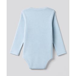 Bonfino 100% Cotton Knit Full Sleeves Solid Onesies With Bow Applique Pack of - White & Blue