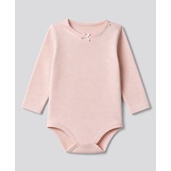Bonfino 100% Cotton Knit Full Sleeves Solid Onesies With Bow Applique Pack of - White & Blue