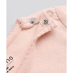 Bonfino 100% Cotton Knit Full Sleeves Solid Onesies With Bow Applique Pack of - White & Blue