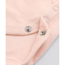 Bonfino 100% Cotton Knit Full Sleeves Solid Onesies With Bow Applique Pack of - White & Blue