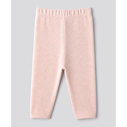 Bonfino Cotton Elastane Knit Full Length Solid Pointelle Leggings Pack of 3 - Peach