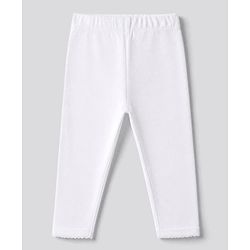 Bonfino Cotton Elastane Knit Full Length Solid Pointelle Leggings Pack of 3 - Peach