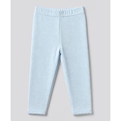 Bonfino Cotton Elastane Knit Full Length Solid Pointelle Leggings Pack of 3 - Peach