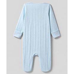 Bonfino 100% Cotton Pointelle Knit Full Sleeves Solid Sleep Suits Pack of 5 - Light Blue Lavender Pink White Cream