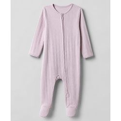 Bonfino 100% Cotton Pointelle Knit Full Sleeves Solid Sleep Suits Pack of 5 - Light Blue Lavender Pink White Cream
