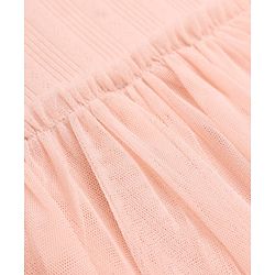Bonfino 100% Cotton Pointelle Full Sleeves Frock Onesies - Light Pink