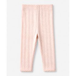 Bonfino 100% Cotton Elastane Knit Full Sleeves Onesies With Leggings & Bow Applique - Light Pink