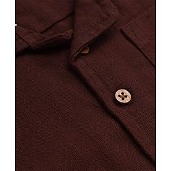 Bonfino 100% Cotton Woven Half Sleeves Shirt and Shorts Set with Knee Length in Dark Brown for 9-12 Months