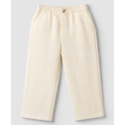 Bonfino 100% Cotton Woven Full Sleeves Hooded Relaxed Fit Pull On Shirt & Pants Set - Beige
