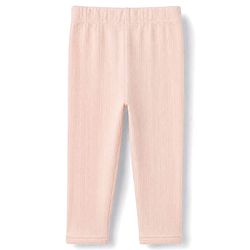 Bonfino 100% Cotton Elastane Knit Full Sleeves T-Shirt & Leggings Set With Headband - Light Pink