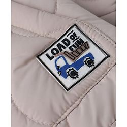 Bonfino Cotton Woven Padded Quilted Winter Jacket with Full Sleeves and Truck Patch - Beige