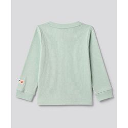 Bonfino Cotton Elastane Rib Knit Solid and Yarn Dyed Henley Full Sleeves Solid T-Shirt and Pajama Night Suit Pack Of 3 - Light Green White Light Blue