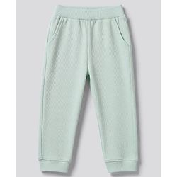Bonfino Cotton Elastane Rib Knit Solid and Yarn Dyed Henley Full Sleeves Solid T-Shirt and Pajama Night Suit Pack Of 3 - Light Green White Light Blue