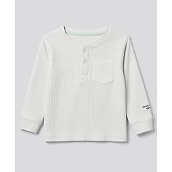 Bonfino Cotton Elastane Rib Knit Solid and Yarn Dyed Henley Full Sleeves Solid T-Shirt and Pajama Night Suit Pack Of 3 - Light Green White Light Blue