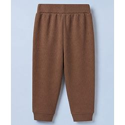 Bonfino Cotton Elastane Rib Knit Solid and Yarn Dyed Henley Full Sleeves T-Shirt and Solid Pyjama Night Suit Pack Of 2 - Beige & Brown