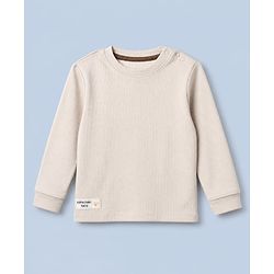 Bonfino Cotton Elastane Rib Knit Solid and Yarn Dyed Henley Full Sleeves T-Shirt and Solid Pyjama Night Suit Pack Of 2 - Beige & Brown