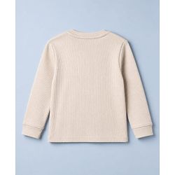 Bonfino Cotton Elastane Rib Knit Solid and Yarn Dyed Henley Full Sleeves T-Shirt and Solid Pyjama Night Suit Pack Of 2 - Beige & Brown