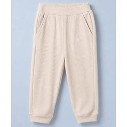 Bonfino Cotton Elastane Rib Knit Solid and Yarn Dyed Henley Full Sleeves T-Shirt and Solid Pyjama Night Suit Pack Of 2 - Beige & Brown