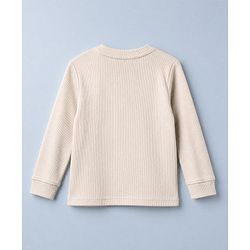 Bonfino Cotton Elastane Rib Knit Solid and Yarn Dyed Henley Full Sleeves T-Shirt and Solid Pyjama Night Suit Pack Of 2 - Beige & Brown