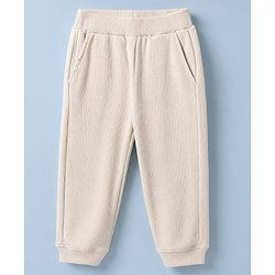 Bonfino Cotton Elastane Rib Knit Solid and Yarn Dyed Henley Full Sleeves T-Shirt and Solid Pyjama Night Suit Pack Of 2 - Beige & Brown