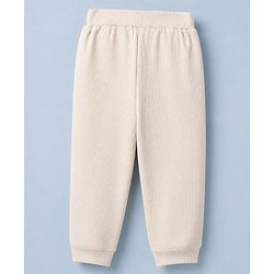 Bonfino Cotton Elastane Rib Knit Solid and Yarn Dyed Henley Full Sleeves T-Shirt and Solid Pyjama Night Suit Pack Of 2 - Beige & Brown