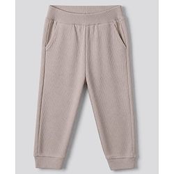 Bonfino Cotton Elastane Rib Knit Solid and Yarn Dyed Henley Full Sleeves Solid T-Shirt and Striped Pajama Night Suit with Bear & Big Happy Smile Text Print Pack Of 3 - Charcoal Grey Light Blue & White