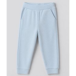 Bonfino Cotton Elastane Rib Knit Solid and Yarn Dyed Henley Full Sleeves Solid T-Shirt and Striped Pajama Night Suit with Bear & Big Happy Smile Text Print Pack Of 3 - Charcoal Grey Light Blue & White