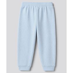 Bonfino Cotton Elastane Rib Knit Solid and Yarn Dyed Henley Full Sleeves Solid T-Shirt and Striped Pajama Night Suit with Bear & Big Happy Smile Text Print Pack Of 3 - Charcoal Grey Light Blue & White