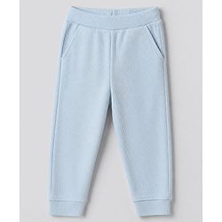 Bonfino Cotton Elastane Rib Knit Solid and Yarn Dyed Henley Full Sleeves Solid T-Shirt and Striped Pajama Night Suit with Bear & Big Happy Smile Text Print Pack Of 3 - Charcoal Grey Light Blue & White
