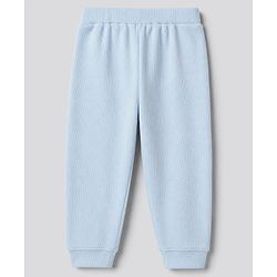Bonfino Cotton Elastane Rib Knit Solid and Yarn Dyed Henley Full Sleeves Solid T-Shirt and Striped Pajama Night Suit with Bear & Big Happy Smile Text Print Pack Of 3 - Charcoal Grey Light Blue & White