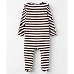 Bonfino Cotton Elastane Rib Knit Yarn Dyed Full Sleeves Striped Front Open Full Length Sleep Suits Pack of 3 in Beige Green Black