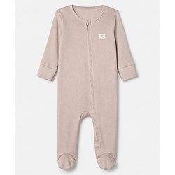 Bonfino Cotton Elastane Rib Knit Yarn Dyed Full Sleeves Striped Front Open Full Length Sleep Suits Pack of 3 in Beige Green Black