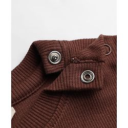 Bonfino Cotton Elastane Lycra Rib Knit Yarn Dyed and Solid T-Shirts with Full Sleeves and Stripes with Always Happy Text Patch Pack of 3 - Brown Beige White