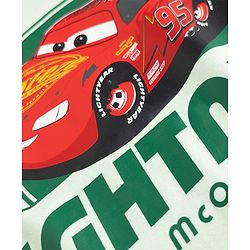 Bonfino Disney Interlock Knit T-Shirt with Half Sleeves and Lightning McQueen Print - Sea Green