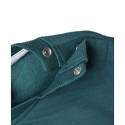 Bonfino Disney 100% Cotton Fleece Sweatshirt with Full Sleeves and Mickey Mouse Print in Green for 12-18 Months