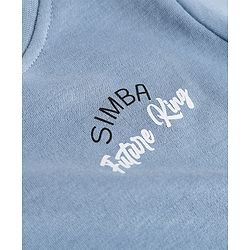 Bonfino Disney Interlock Knit Full Sleeves T-Shirt with Simba Applique - Blue