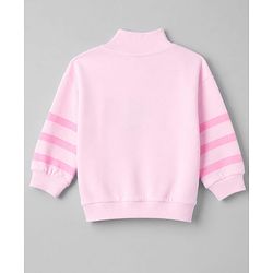 Bonfino Disney 100% Cotton Fleece Knit Full Sleeves Sweatshirt and Shorts Set with Minnie Mouse Graphic - Pink