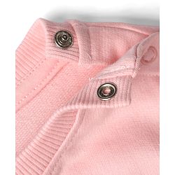 Bonfino Disney 100% Cotton Fleece Knit Full Sleeves Sweatshirt and Pant Set with Marie Graphic in Pink