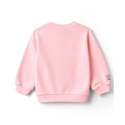 Bonfino Disney 100% Cotton Fleece Knit Full Sleeves Sweatshirt and Pant Set with Lilo and Stitch Graphic in Pink