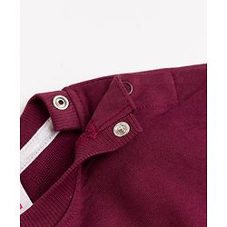 Bonfino Marvel 100% Cotton Terry Knit Full Sleeves T-Shirt and Shorts with Front & Back Avengers Graphic Print - Maroon