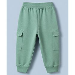 Bonfino Disney 100% Cotton Interlock Knit Full Sleeves T-Shirt & Joggers Set With Mickey Mouse Graphic & Text Print - Light Green