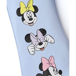 Bonfino Disney 100% Cotton Lycra Knit Full Length Leggings With Minnie Mouse Print Pack Of 2 - Light/Sky Blue & Pink