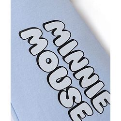 Bonfino Disney 100% Cotton Lycra Knit Full Length Leggings With Minnie Mouse Print Pack Of 2 - Light/Sky Blue & Pink