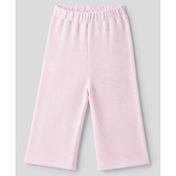 Bonfino 100% Cotton Knit Half Sleeves T-Shirt & Pyjama Night Suit with Heart Applique - White & Light Pink