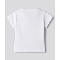Bonfino 100% Cotton Knit Half Sleeves T-Shirt & Pyjama Night Suit with Heart Applique - White & Light Pink