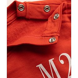 Bonfino Disney 100% Cotton Fleece Knit Full Sleeves Sweatshirt and Joggers Set with Mickey Mouse Graphic in Red